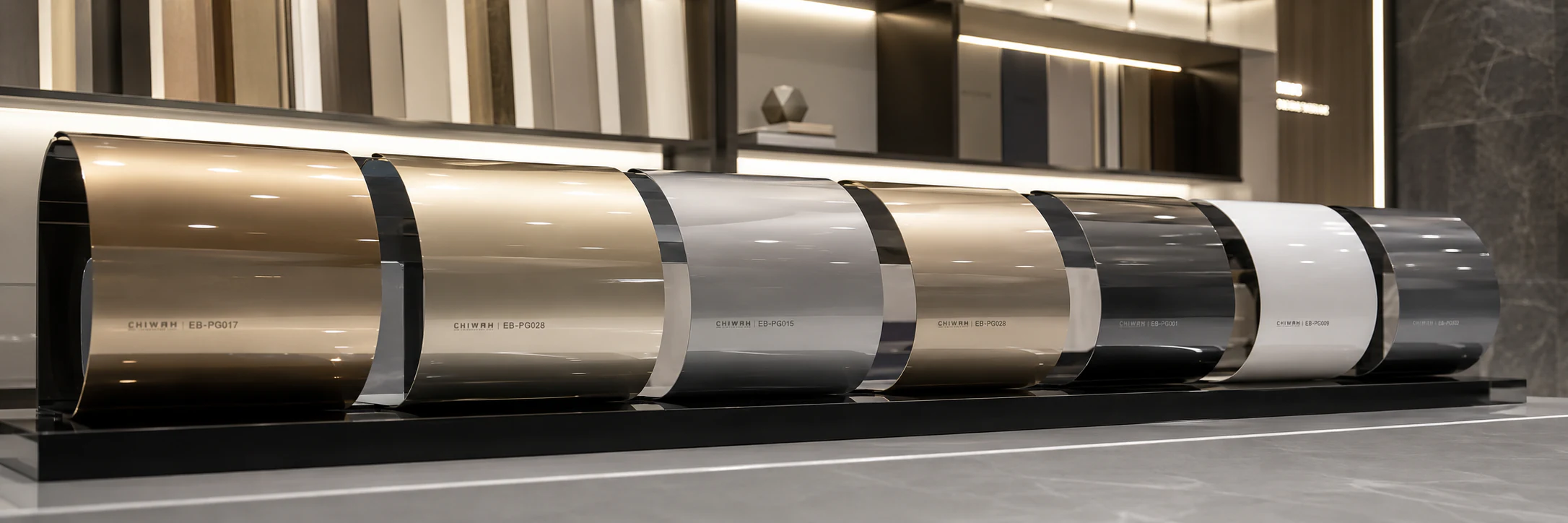 High-gloss EB decorative film surface
