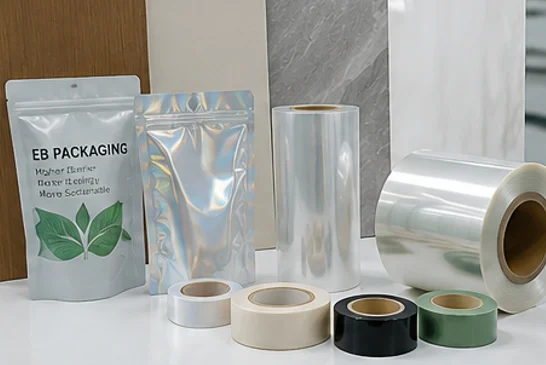 EB packaging and film material samples
